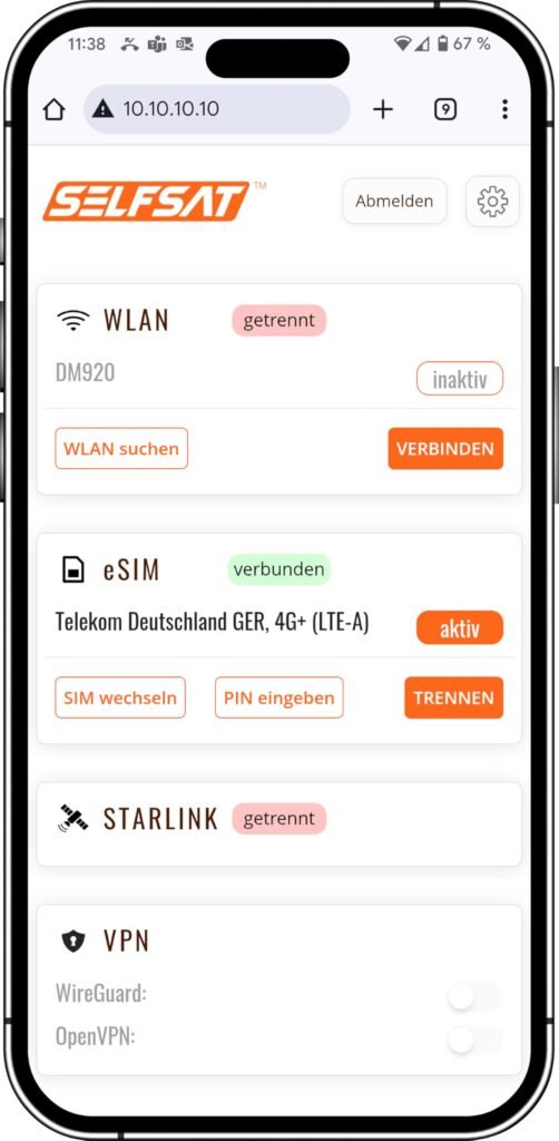 SELFSAT MWR 5560 eSIM 5G WLAN Router + SATCO 5G Antenne, Weiß – Bild 6