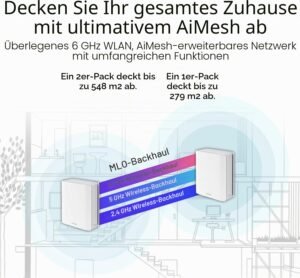 ASUS ZenWiFi BT8 WiFi 7 AiMesh Router, Tri-Band, 3er-Pack – Bild 2